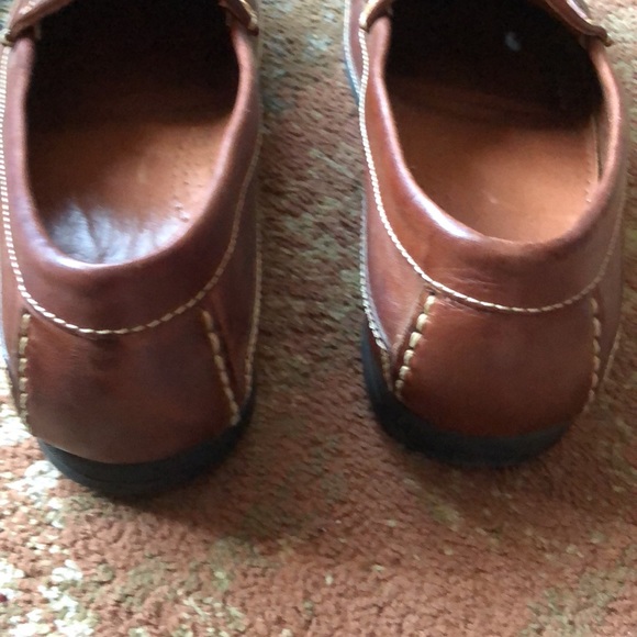 Men’s size 8 1/2 brown woven leather dockers slip on loafer shoes - Picture 10 of 11